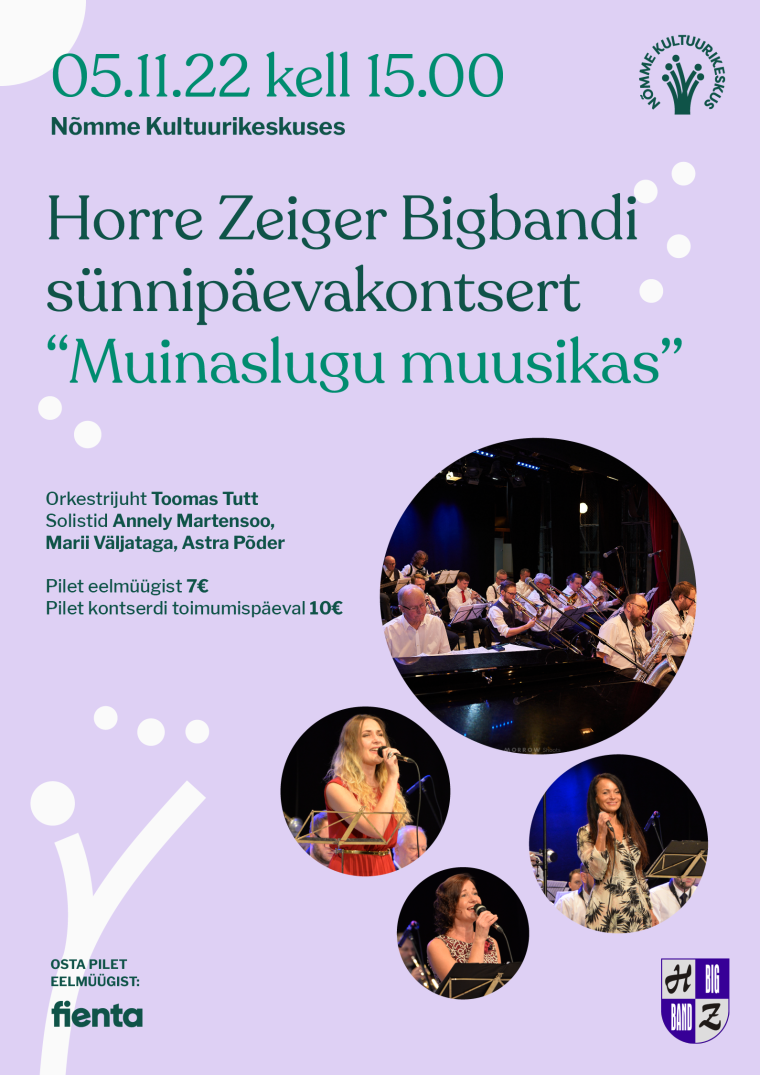 Horre Zeiger Bigbandi sünnipäevakontsert “Muinaslugu muusikas”