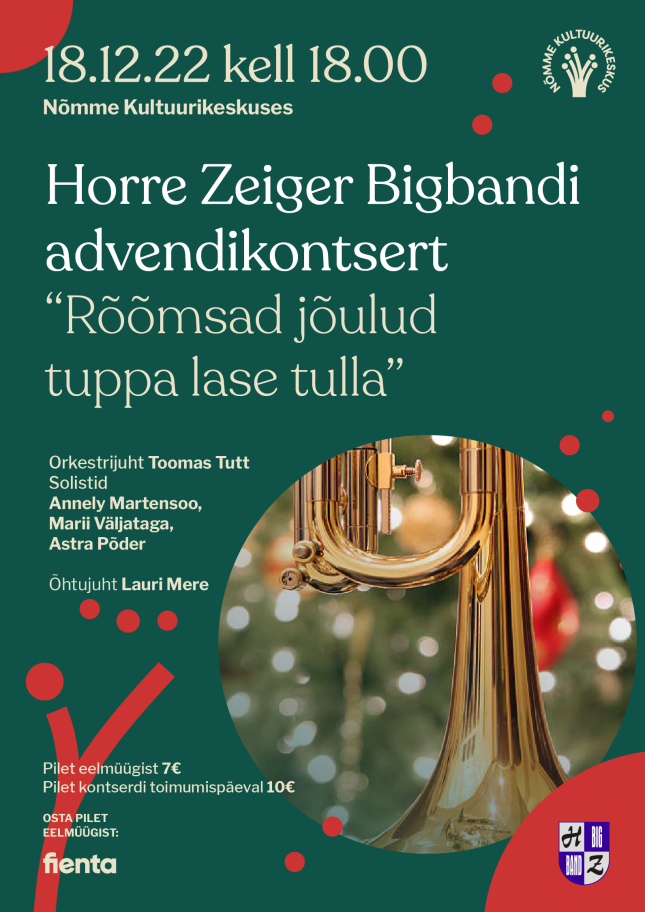 Horre Zeiger Bigbandi advendikontsert “Rõõmsad jõulud tuppa lase tulla”