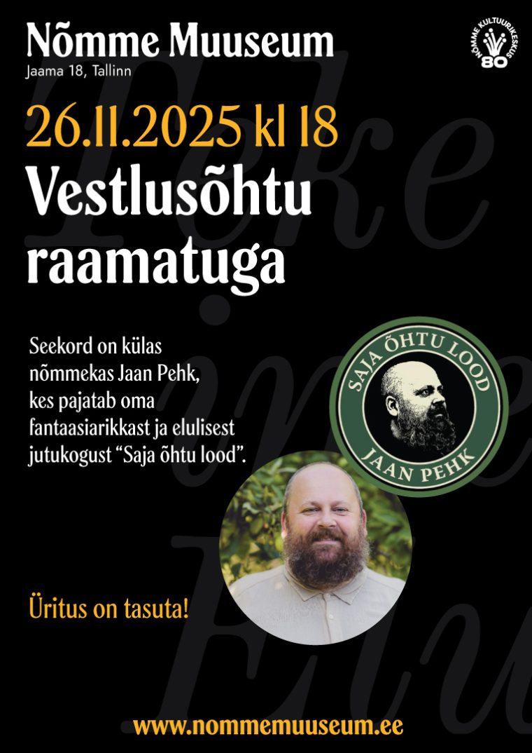 Vestlusõhtu raamatuga Nõmme Muuseumis
