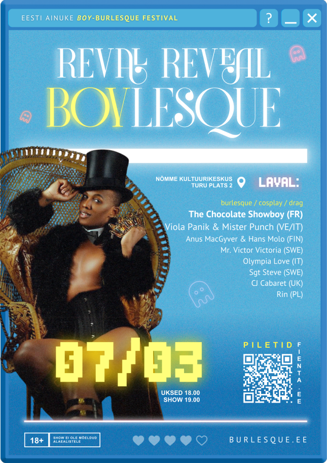 REVAL REVEAL BURLESQUE FESTIVAL 2026: Boylesque õhtu