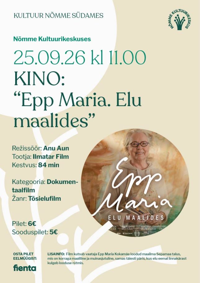 Kino “Epp Maria. Elu maalides”