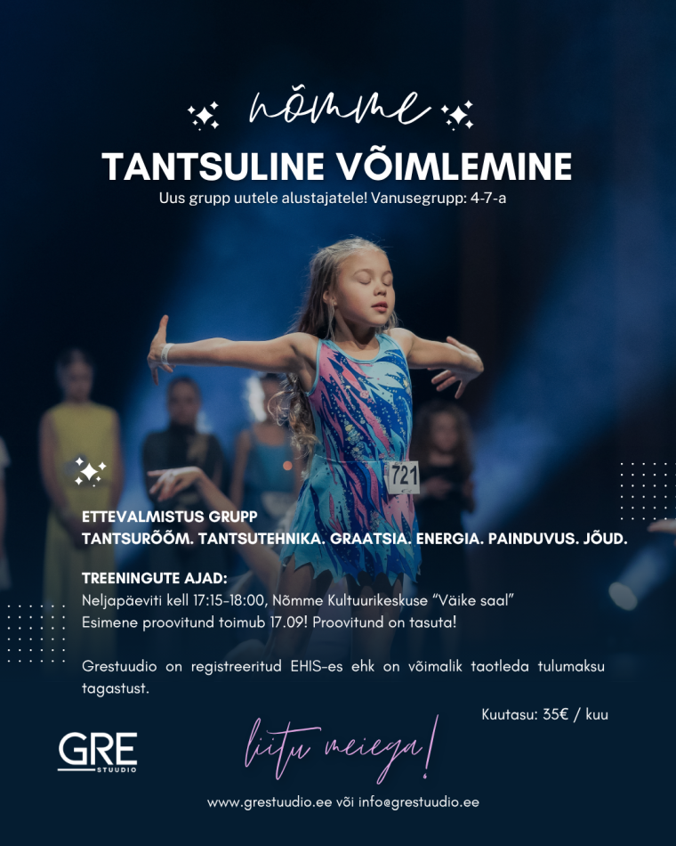 Tantsuline võimlemine mudilastele vanus 4-7-a